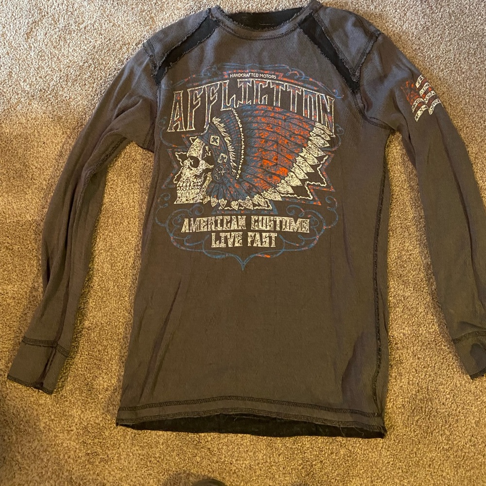 Mens reversible long sleeve shirt
